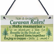 Meijiafei Caravan Hanging Plaque Novelty Chic Camping Holiday Sign Nan Grandad Gifts Caravan Accessories 10" X 5" 2024 - buy cheap