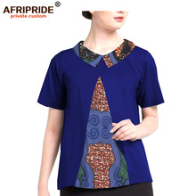 2018 africano roupas de verão camisa casual para mulheres afripride o pescoço puro algodão plus size dashiki camisa para femmel a1922005 2024 - compre barato