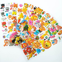 Cute Cartoon Animal Stickers 8 Different Children Stickers DIY Toys 3D Puffy Bubble Stickers Gift for Kids Waterproof Pegatinas 2024 - buy cheap