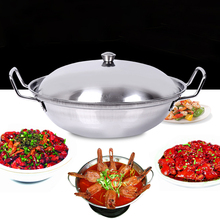 Chinese Household Cooking Pan Restaurant Stainless Steel Hot Pot Outdoor Picnic Portable Cooking Food Pans Kitchen Utensils 1set 2024 - buy cheap