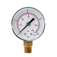 0-60 PSI Gauge Manometer Pressure Tester 1/4" NPT Mini Pressure Gauge Water Compressor Hydraulic Vacuum 2024 - buy cheap