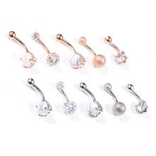 5pcs/set Stainless Steel Navel Belly Button Rings Women Fashion Belly Button Ring Piercing Body Piercing Jewelry 2024 - buy cheap