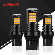 ANMINGPU 2x сигнальная лампа 7443 Led W21/5w w21w Wy21w сигнал поворота Стоп светильник 20 7440 Led 24 SMD 3030 фсветильник заднего хода для автомобиля 2024 - купить недорого