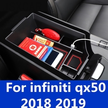 Car armrest box storage box central storage compartment compartment storage box Auto Accessories For infiniti qx50 2018 2019 2024 - buy cheap