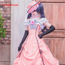 VEVEFHUANG Black Butler Kuroshitsuji Ciel Phantomhive Sleeveless Lace Maid Court Full Dress Uniform Outfit Anime Cosplay Costume 2024 - buy cheap