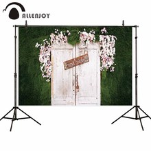 Allenjoy свадебный фон для фотосъемки белые двери цветы милый сад фотографический фон для фотографа Фотофон 2024 - купить недорого
