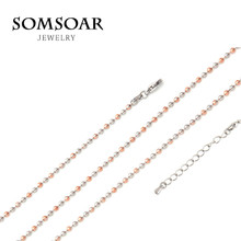 Somsoar Jewelry Stainless Steel 80cm Two Tone Alegre Faceted Ball Chain for My Coin Holder Pendant Necklace Jewelry 10pcs/lot 2024 - buy cheap