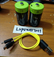 ZNTER-baterías recargables de polímero de litio Lipo, 2 uds., 6000MAH, 1,5 V D + 1 Uds. De célula de cable USB para horno a gas 2024 - compra barato