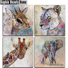 5D Diy Diamond Painting Deer Elephant Lion Diamond Embroidery Pattern Rhinestones Full Diamond Mosaic Home Decor Gift 062304 2024 - buy cheap