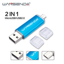 WANSENDA OTG 2 in 1 USB Flash Drive USB2.0 & Micro USB Pen Drive 16GB 32GB 64GB 128GB 256GB Pendrives Dual Cle USB Memory Stick 2024 - buy cheap