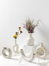 Creative Nordic style White ceramic vase Home living room decoration Art flower arrangement Decorative vase decoration 2024 - buy cheap