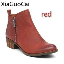 Large Size 35-43 Women's Ankle Boots Shoes Autumn and Winter High Quality Female Chelsea Boots Retro Ladies Boots 2024 - buy cheap