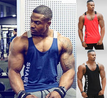 Running Vest Gym Men's Muscle Sleeveless Tank Top Tee Shirt Stringer Bodybuilding Sport Fitness Vest 2024 - buy cheap