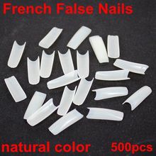 500pcs 10 Sizes French False Nail Natural colors Acrylic Nail Art Design Wrap Tips High Quality Beat Selling Diy Diamante 2024 - buy cheap