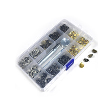 New 100sets/lot Metal brass Press Studs Sewing Button Snap Fasteners Sewing Leather Craft Clothes Bags+Tool 633 2024 - buy cheap