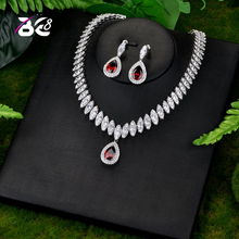 Be 8 Fashion AAA Red Cubic Zircon Jewelry Sets ,Earrings Necklace Bracelet Full Set Dress Accessories Bijoux Femme Ensemble S127 2024 - buy cheap