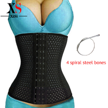 2018 women corset top sexy corset underbust steel plus size Slimming Shapewear waist trainer corsets belt Black waist cincher 2024 - buy cheap