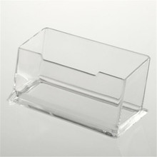 1 pçs desk clear prateleira caixa de armazenamento expositor acrílico plástico transparente desktop titular do cartão de visita 2024 - compre barato