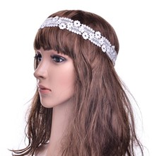 Diadema de flores de encaje para mujer, accesorios para el cabello de moda popular 2024 - compra barato