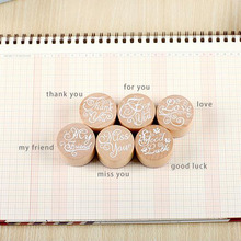 DIY Blessing Wooden Rubber Stamps Decorative Photo Album Diary Stamp scrapbooking deco H020 2024 - buy cheap