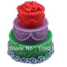 Оптовая продажа! 3D трехслойный торт (R0779) силиконовая форма для свечей ручной работы DIY 2024 - купить недорого