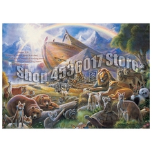 Diamond Embroidery 5D DIY Diamond Painting Noah's Ark Religious Wild Life Cross Stitch Rhinestone Mosaic Home Decor Crafts 2024 - buy cheap