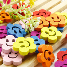 50pcs Flower Shape Buttons, Sewing Wooden Buttons ,Craft Scrapbooking Accessories,! 7NK89 2024 - buy cheap