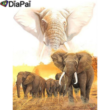 DIAPAI-pintura de diamante 5D DIY "Animal elephant", bordado de diamantes de imitación cuadrados/redondos, imagen A25171 2024 - compra barato