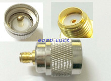 2pcs /lot SMA Female jack to UHF Male SO239 SO-239 jack RF coaxial adapter connector 2024 - buy cheap