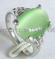 Бесплатная доставка> Великолепный зеленый камень женские кольца Размер: 7, 8, 9 2024 - купить недорого