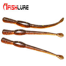 12pcs/lot 80mm 1.1g Afishlure Simulation Earthworm fishing earthworms artificial Bait Worms Lifelike fishing Lure brown 2024 - buy cheap