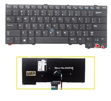 Ssea-teclado preto com ponta de apoio para laptop, dell latitude e7440 e7420 e7240 e7420d 2024 - compre barato