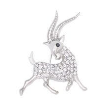 Broche de cristal ovelha elegante, broche estiloso de animais, broche corsage, presentes de joias para mulheres e homens 2024 - compre barato