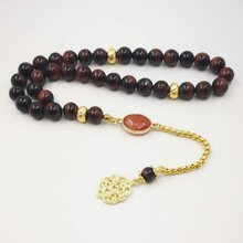 Natural Red Tiger Eye stone tasbih allah 33 45 66 99 prayer beads  islamic prayer  2019New style Muslim beautiful gift bracelets 2024 - buy cheap