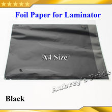 Free Shipping 50 Pcs Black 20x29Cm A4 Hot Stamping Foil Paper Laminator Laminating Transfered Elegance Laser Business Cards 2024 - buy cheap