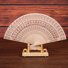 2019 New Folding Hand Held Fan Chinese classic Bamboo Fan Folding Wooden Carved Hand Fans for Outdoor Wedding Party Favor 2024 - buy cheap