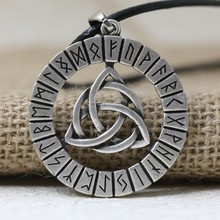 LANGHONG 1pcs Nordic Vikings Rune Amulet Pendant Necklace Viking Knot Original Amulet Pendant Necklace Talisman 2024 - buy cheap