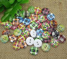 50Pcs Mixed Round Grid Wood Shape Apparel Sewing Buttons For Kids Clothes Scrapbooking Decorative Handicraft DIY Accessories 2024 - buy cheap