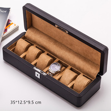 Лучшая роскошная коробка для часов из искусственной кожи, модные желтые/коричневые внутренние часы, женская брендовая Подарочная коробка для ювелирных изделий 2024 - купить недорого