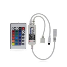 DC 5V 12V 24V Mini Bluetooth WiFi LED RGB RGBW Controller iOS Android APP 24Key IR Remote Controler for 3528 5050 LED Strip 2024 - buy cheap