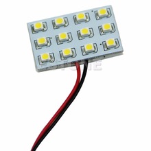 Nova lâmpada led smd 3528 para interior da porta do carro, 12 leds, branco quente 2024 - compre barato