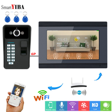 SmartYIBA 7-дюймовый видеодомофон, ip-интерком, Распознавание отпечатков пальцев, RFID, разблокировка дома, домофон, Wi-Fi, видео домофон, Управление приложениями, IOS, Android 2024 - купить недорого