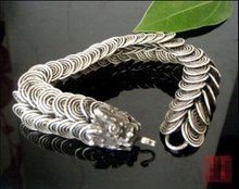 Pulsera de plata China tibetana con incrustaciones de dragón, nuevo estilo fino, jewe, Noble, Natural, envío gratis 2024 - compra barato