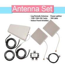 GSM CDMA 3G WCDMA 4G LTE Antenna Set For Signal Booster 10dBi Log Periodic Antenna + 9dBi Panel Antenna +15 Meters Coaxial Cable 2024 - buy cheap