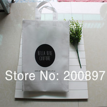 Custom Private logo hand non woven fabric bag 80gsm clothing folding hanging storage bags W30*H38*D10cm 100pcs lot 2024 - buy cheap
