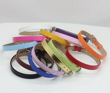 50PCS/lot 8mm wide / 21cm length PU Leather Snake Skin Wristband Bracelet fit for 8mm diy slide letters 2024 - buy cheap