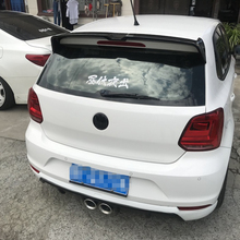 ABS Plastic Unpainted Rear Trunk Roof Spoiler Use For VW Polo Tail Wing Decoration 2011-2016 2024 - buy cheap
