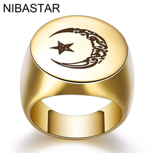 New Neutral Ring Moon And stars Pattern  Stainless Steel  Jewelry Accessories Rings For Men 2024 - buy cheap