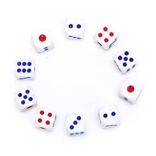 New 10Pcs Six Sided Square Opaque 10mm D6 Dice Portable Table Games Tool Birthday Parties Board Game 2024 - buy cheap