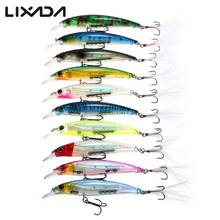 Lixada 10PCS/set Diving Minnow Fishing Lures 13.6g 110mm Artificial Bait Hard  Wobbler Bait with #4 Feather Hooks 2024 - buy cheap